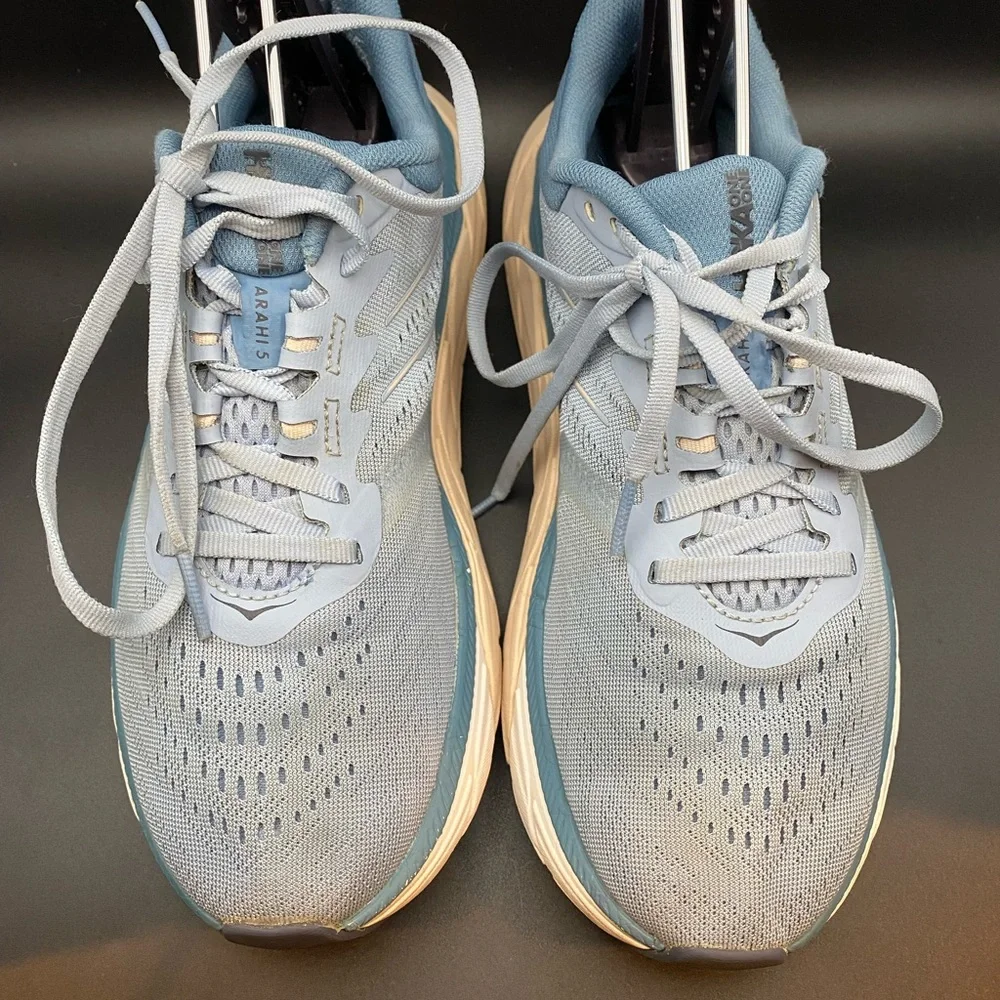 Hoka Blue and Tan Women's Sneakers - Picture 5 of 10